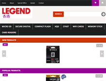 Tablet Screenshot of legendhongkong.com